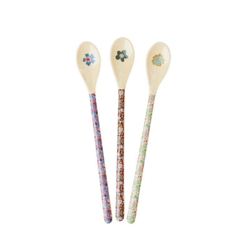 Fall Floral Print Melamine Latte Spoons Rice DK