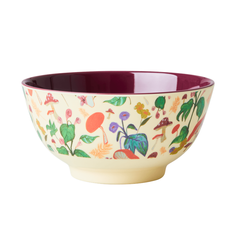 Mushroom Print Melamine Bowl By Rice DK