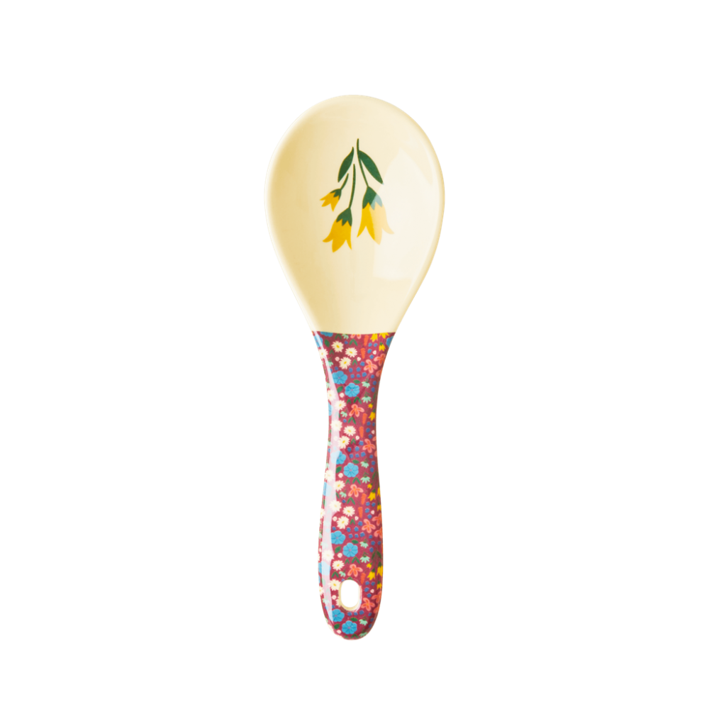 Melamine Salad Spoon Poppies Print Rice DK