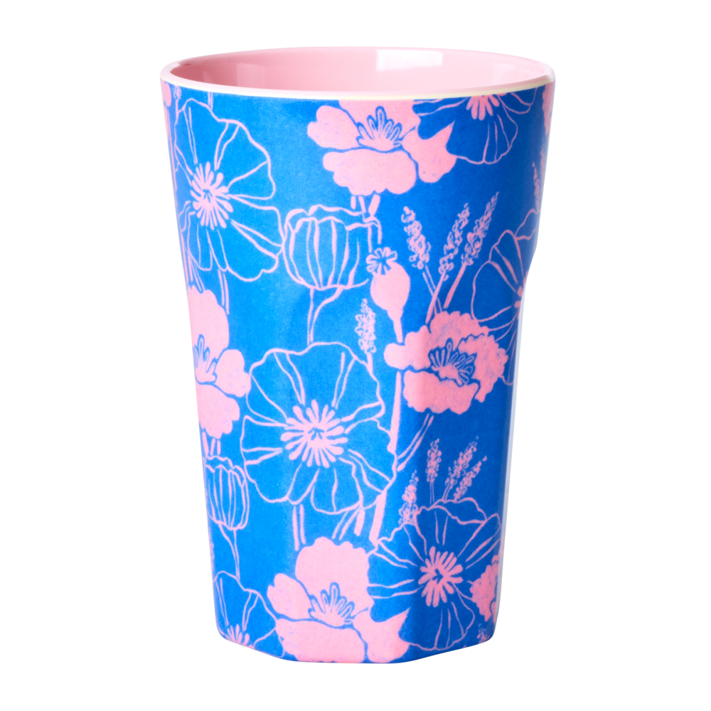 Poppies Love Print Melamine Tall Cup By Rice DK
