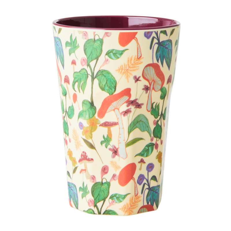 Mushroom Print Melamine Tall Cup By Rice DK