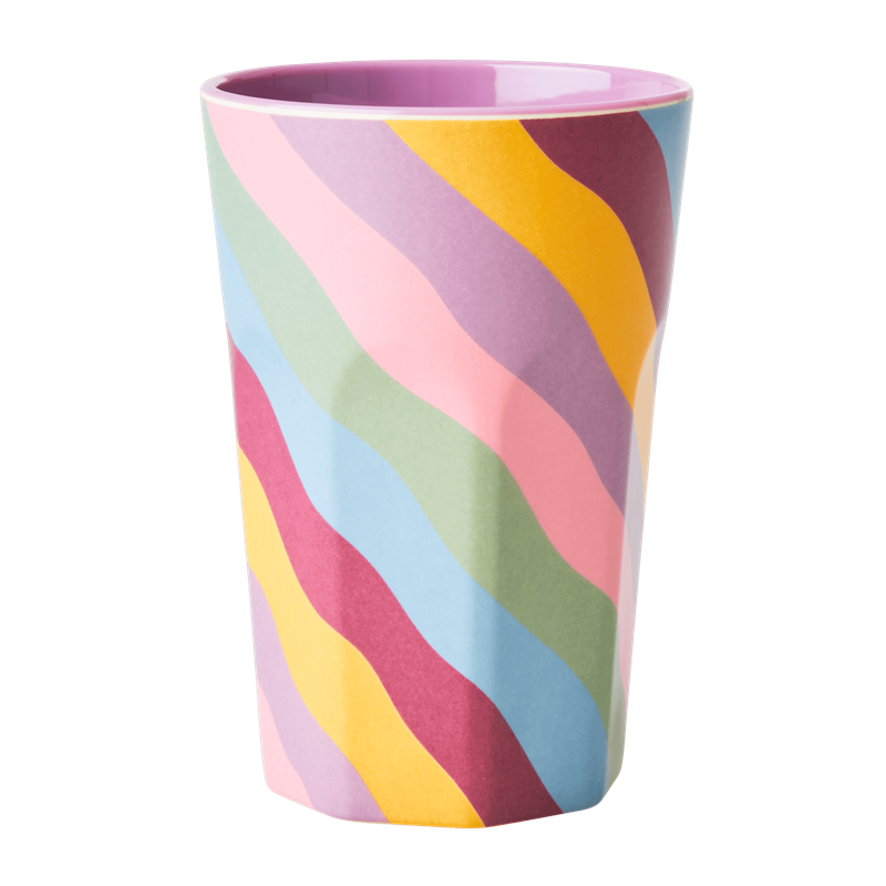 Funky Stripes Print Melamine Tall Cup By Rice DK