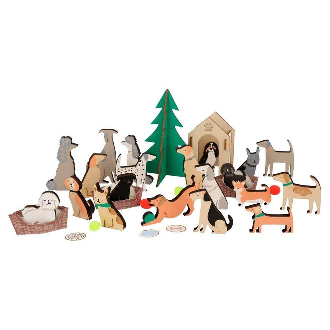 Festive Dog Wooden Advent Calendar By Meri Meri