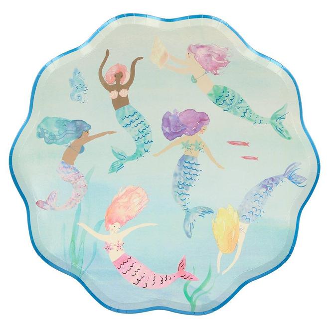 Mermaid Theme Paper Plates Meri Meri