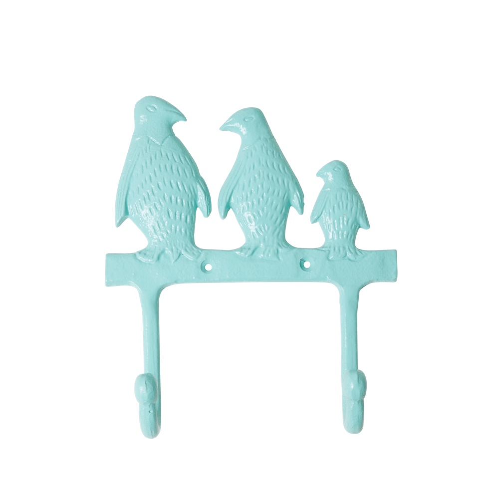 Mint Penguin Shaped Coloured Metal Hooks By Rice DK