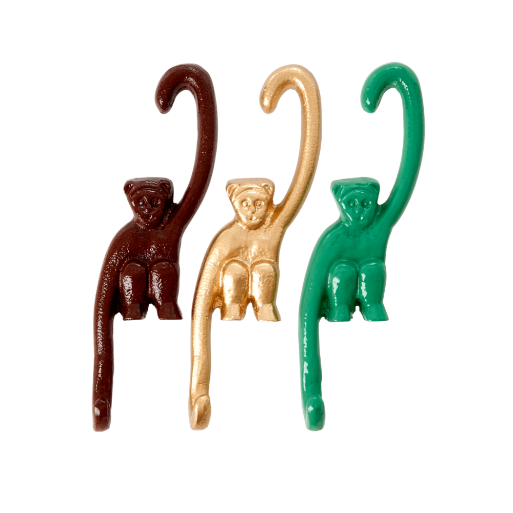 Colourful Monkey Shaped Metal Hooks By Rice DK - Vibrant Home