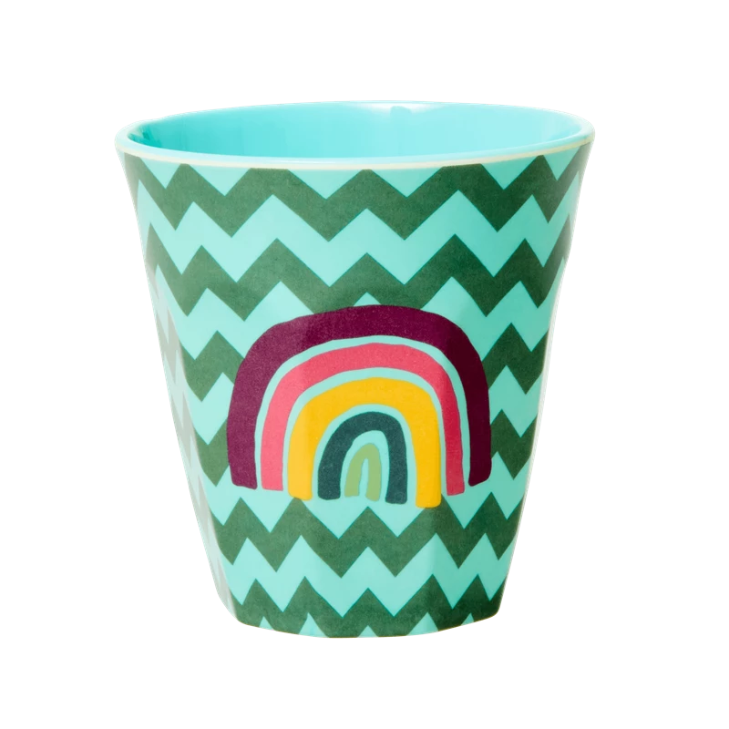 Multi Zig Zag Print Melamine Cup By Rice DK