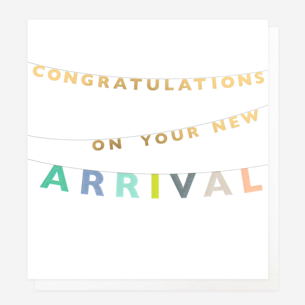 New Arrival Baby Card By Caroline Gardner