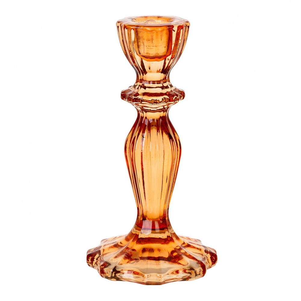 Orange Glass Candle Holder by Talking Tables