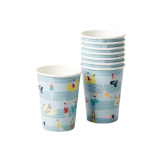 Swim Print Set of 8 Paper Cups By Rice DK