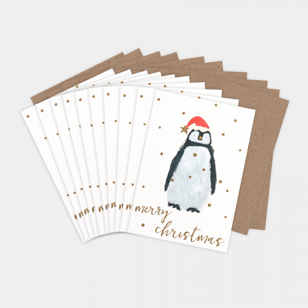 Penguin Small Cards Pack of 10 Caroline Gardner