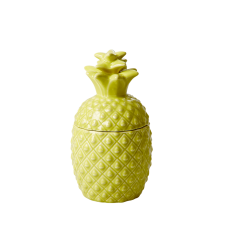 Yellow Ceramic Pineapple Shaped Jar By Rice DK Vibrant Home