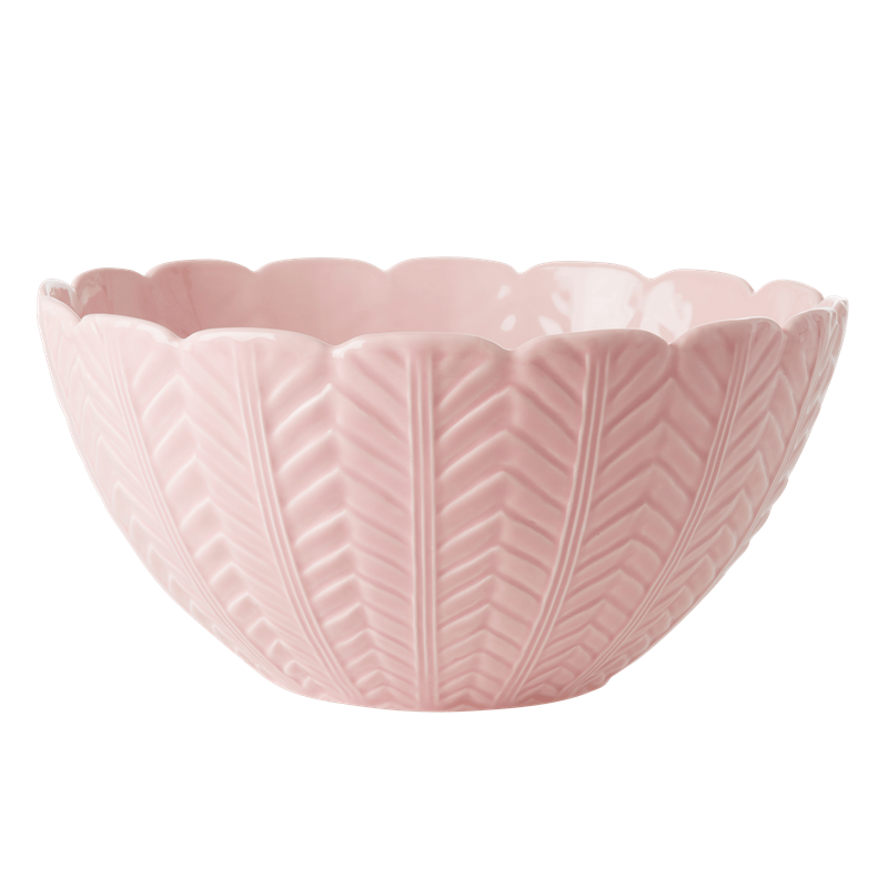 Pink Ceramic Salad Bowl or Serving Bowl Rice DK