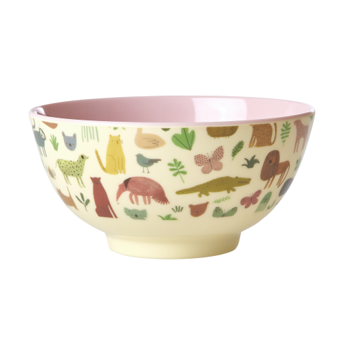 Sweet Pink Jungle Print Melamine Bowl Rice DK