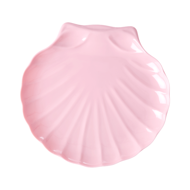 Sea Shell Shaped Melamine Serving Dish Pink Rice