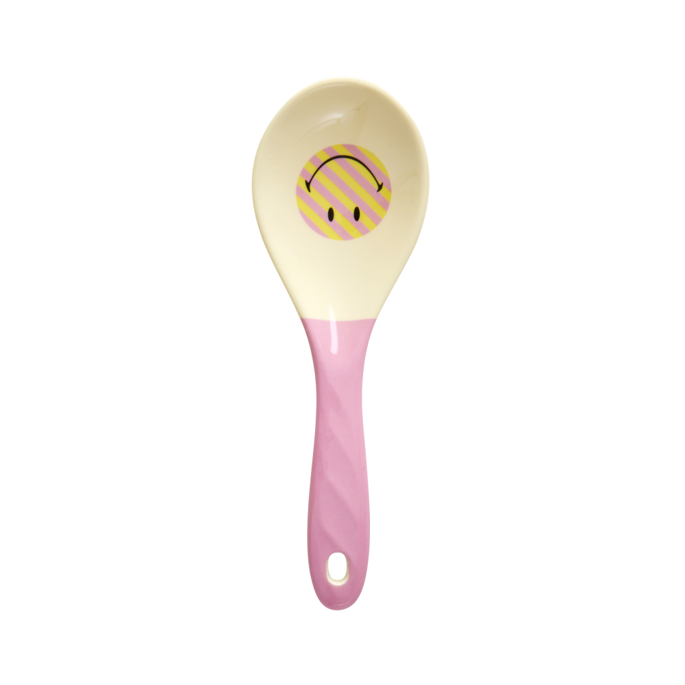 Pink Smile Print Melamine Salad Spoon By Rice DK