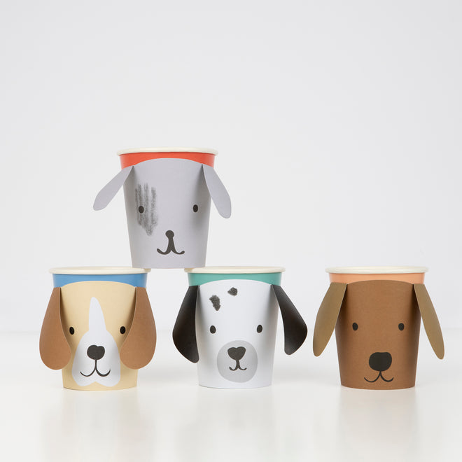 Puppy Dog Paper Party Cups By Meri Meri