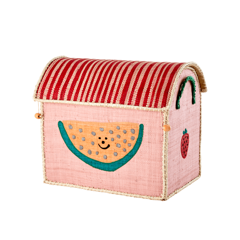 Small Fruit Theme Raffia Toy Storage Basket Rice DK