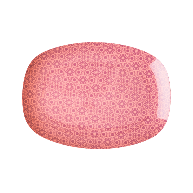 Pink Marrakesh Print Small Rectangular Melamine Plate By Rice DK