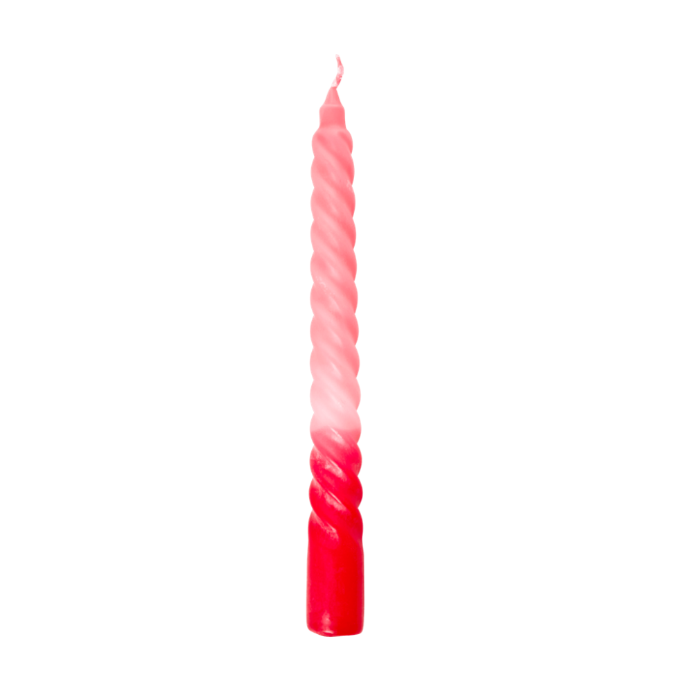 Red and Pink Twisted Candle By Rice DK
