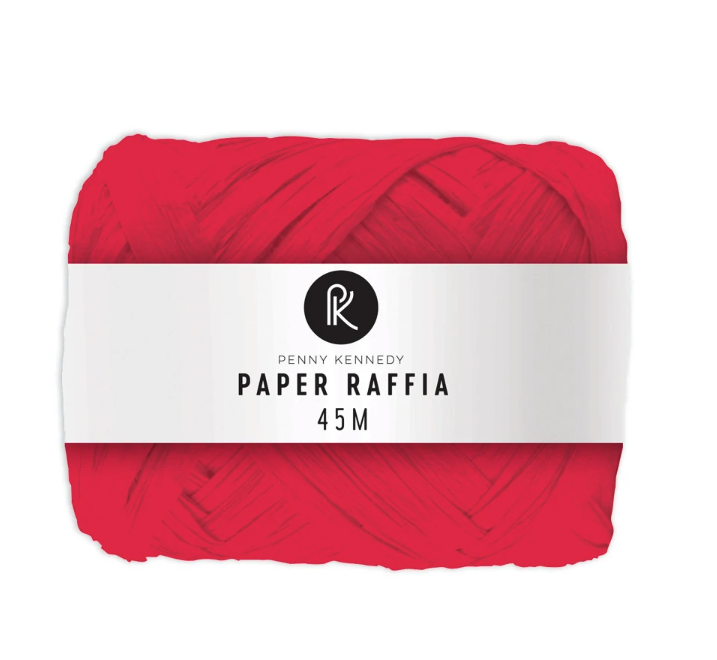 Red Paper Raffia Ribbon By Penny Kennedy - Vibrant Home