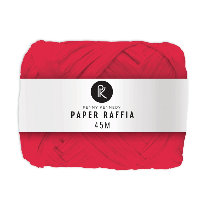 Red Paper Raffia Ribbon By Penny Kennedy