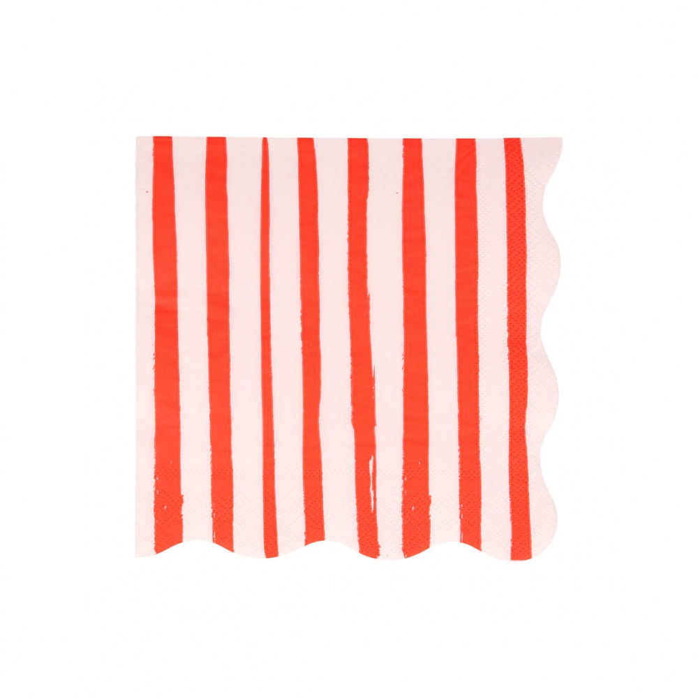 Red Stripe Paper Napkins By Meri Meri Vibrant Home