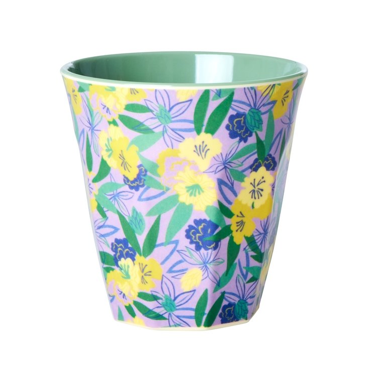 Fancy Pansy Print Melamine Cup By Rice DK