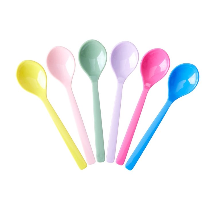 Set of 6 Melamine Spoons InFlower Me Happy Colours Rice DK