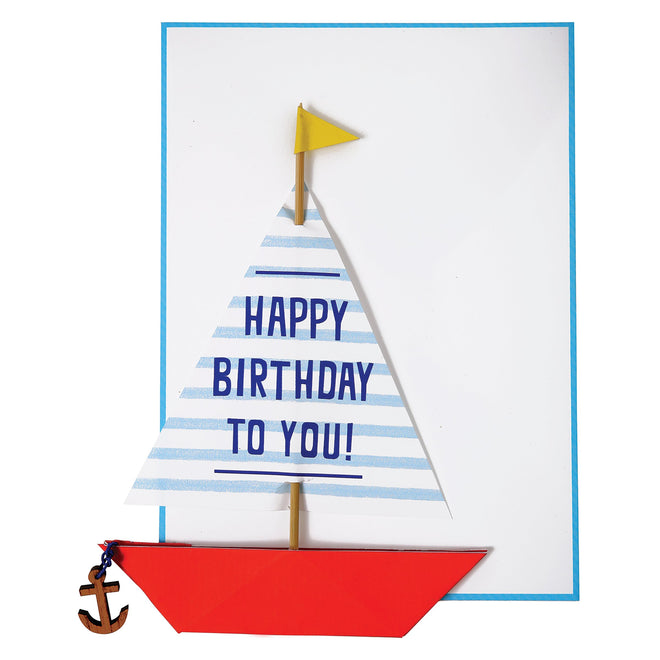 Sailing Boat Birthday Card By Meri Meri