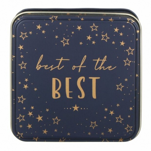 Best of the Best Star Print Little Gesture Small Square Tin By Sara Miller