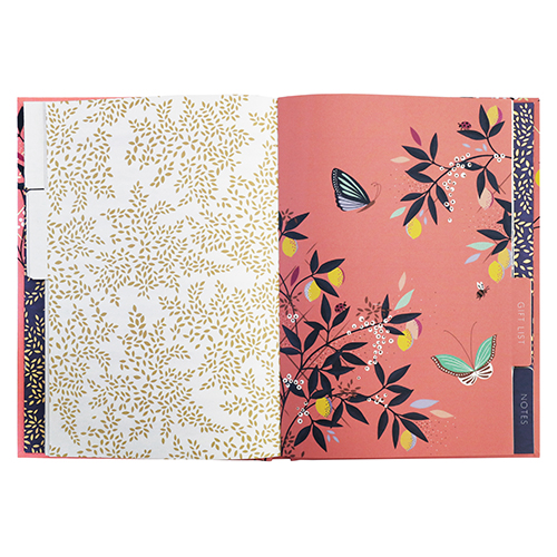 Coral Orchard Print Contact Book Sara Miller London