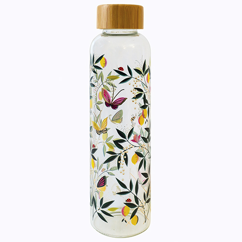 Orchard Butterfly Glass Water Bottle Sara Miller London