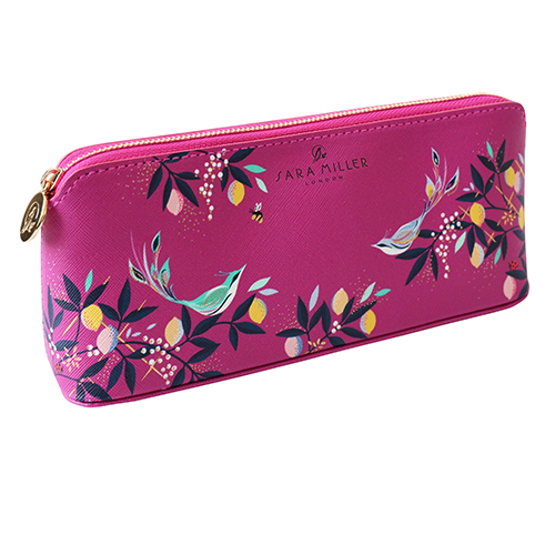 Pink Songbird Print Pencil Case By Sara Miller London