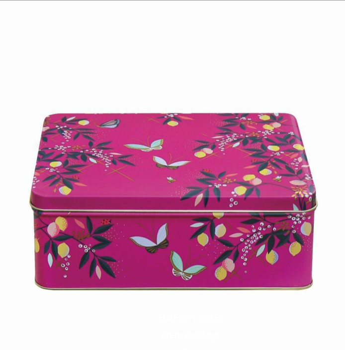 Orchard Butterfly Print Rectangular Storage Tin By Sara Miller London