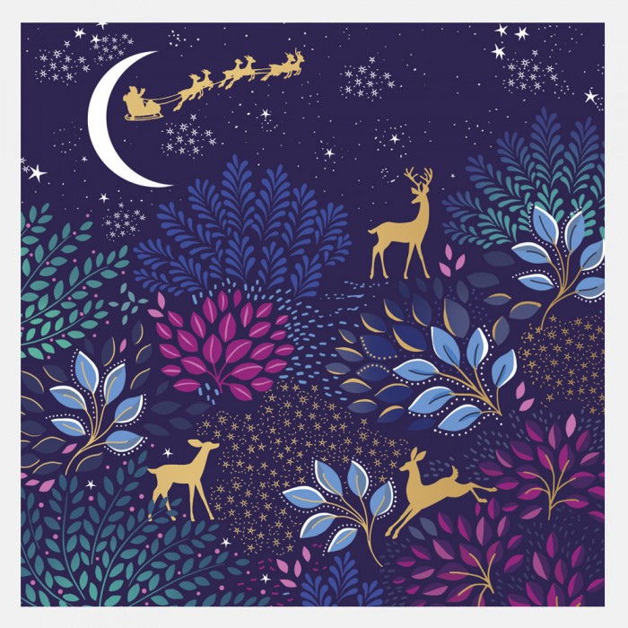 Three Deer Christmas Cards Set of 10 By Sara Miller