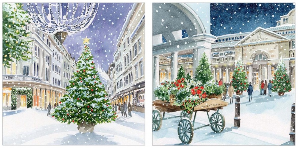 London Scene Christmas Cards Set of 10 By The Art File