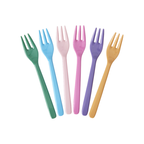 Set of 6 Melamine Forks La Joie De Vivre Colours By Rice