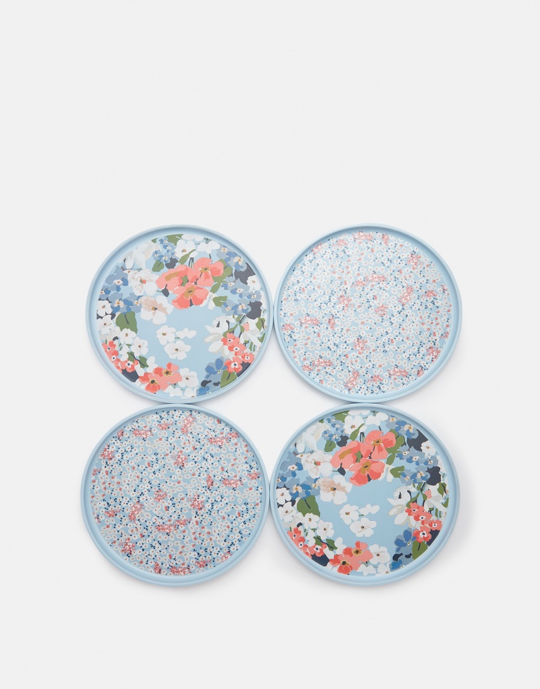 Set of 4 Melamine Side Plates Joules Collection