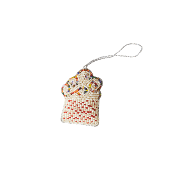 Set of 5 Sweet Shaped Beaded Hanging Ornament Rice DK