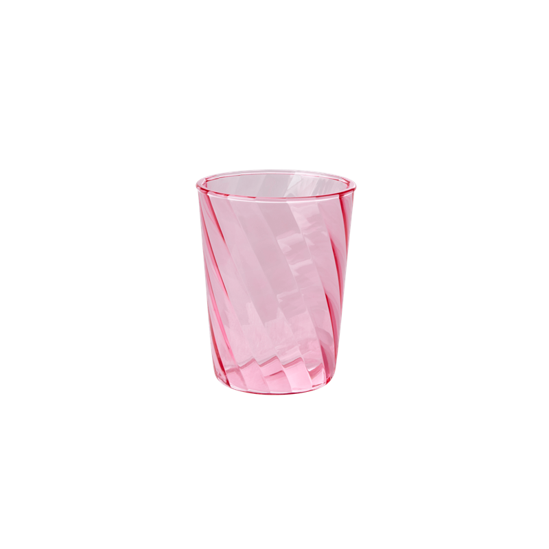 Small Pink Twisted Swirl Acrylic Tumbler Rice DK