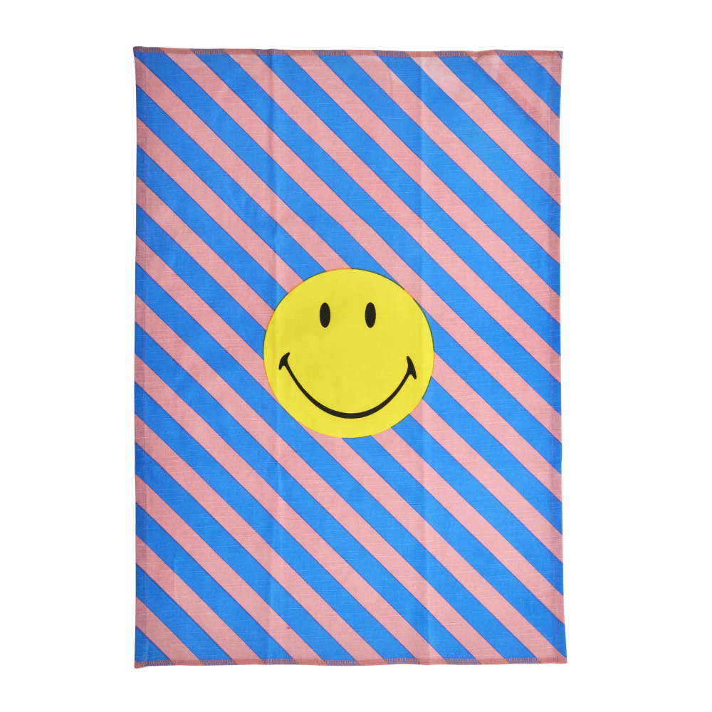 Smile Striped Print Cotton Tea Towel By Rice DK