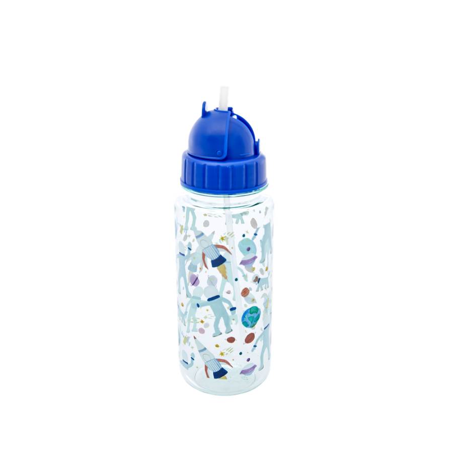 Blue Space Print Childs Reusable Water Bottle By Rice DK - Vibrant Home