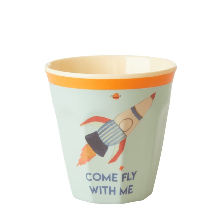 Space RocketPrint Small Melamine Cup By Rice DK