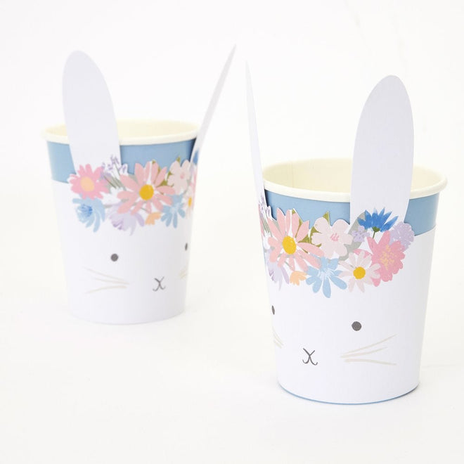 Spring Bunny Paper Cups Set of 8 By Meri Meri