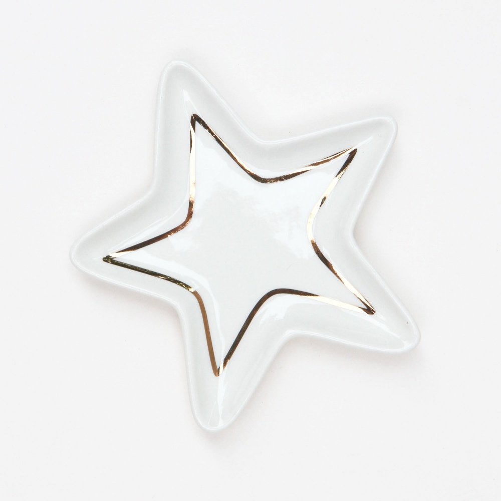 Star Shape Ceramic Trinket Dish By Caroline Gardner