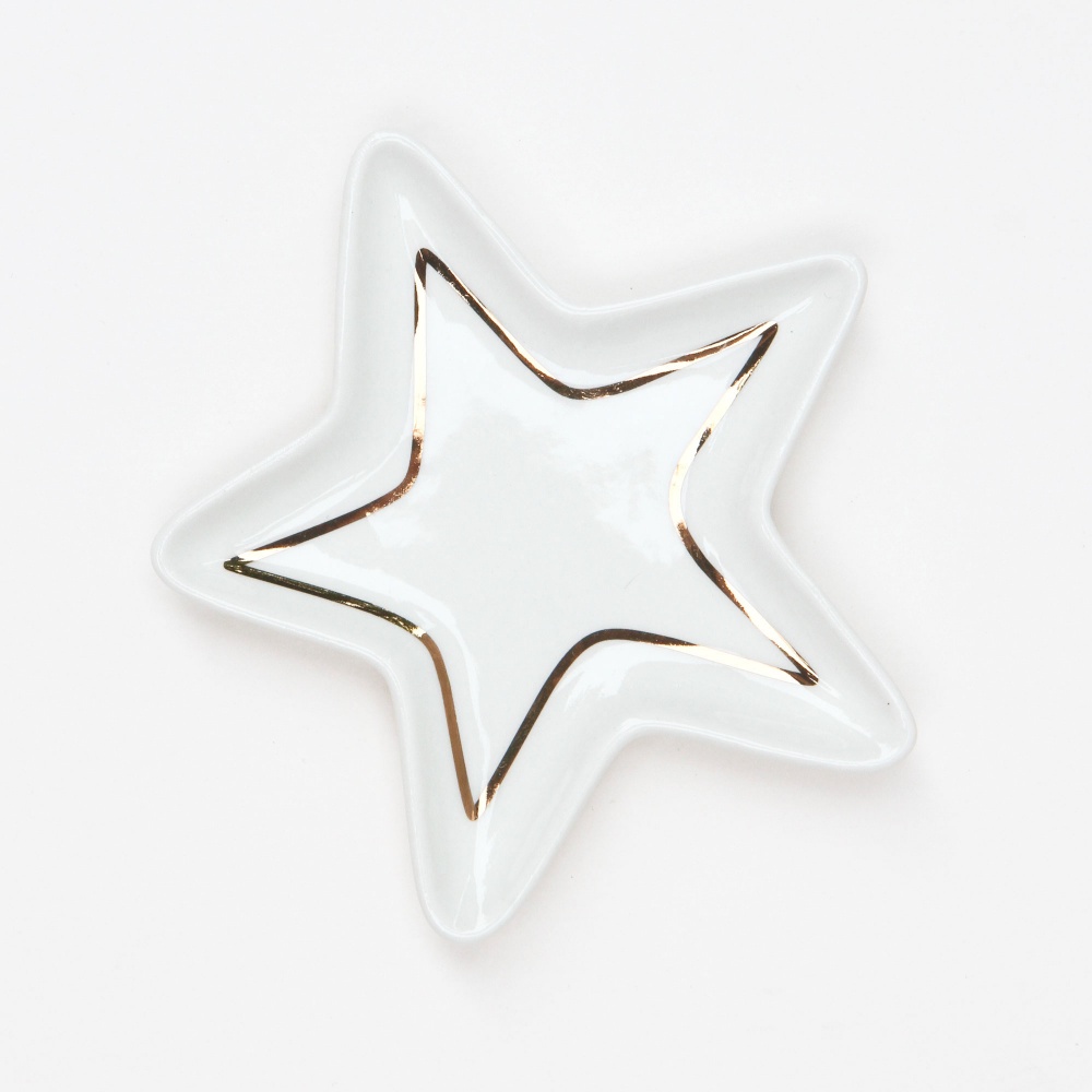 Star Shape Ceramic Trinket Dish By Caroline Gardner