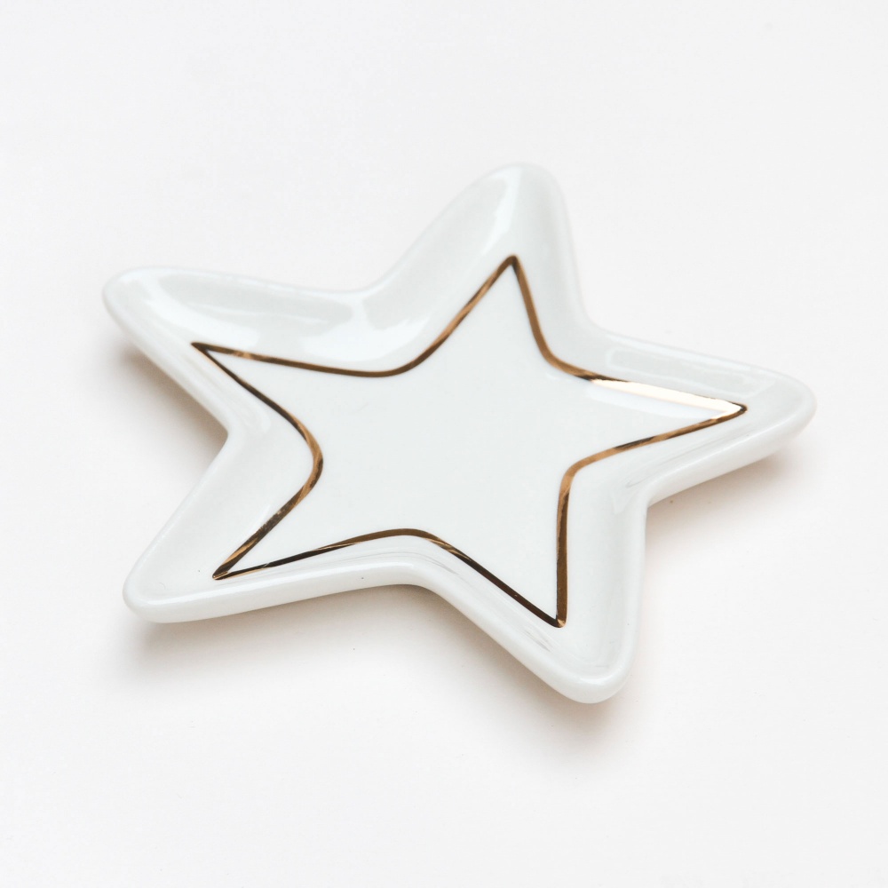 Star Shape Ceramic Trinket Dish By Caroline Gardner