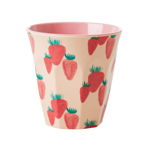 Strawberry Print Melamine Cup By Rice