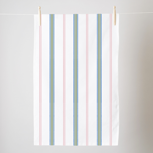 Stripe Print Tea Towel By Thornback & Peel